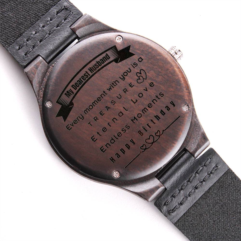 Happy Birthday Gift Engraved Watch For Husband