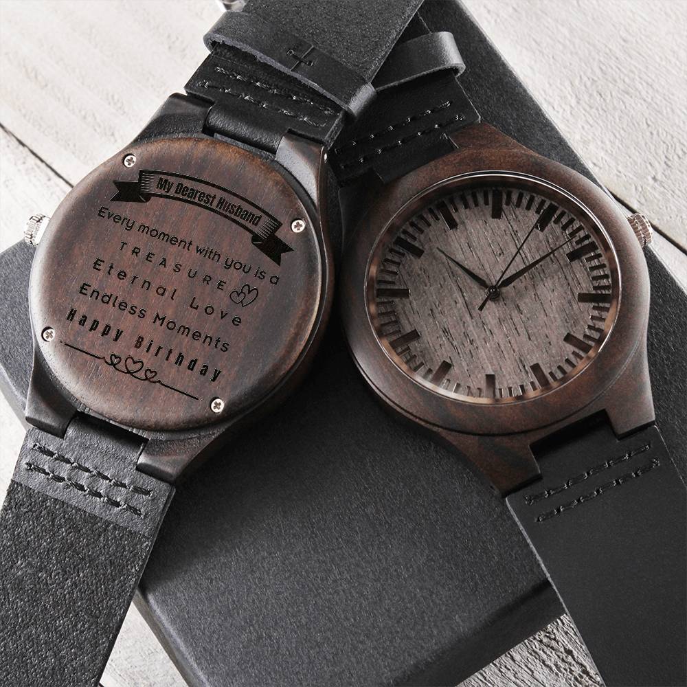 Happy Birthday Gift Engraved Watch For Husband