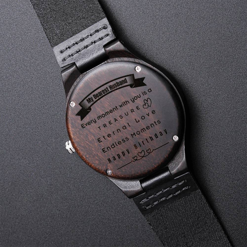 Happy Birthday Gift Engraved Watch For Husband