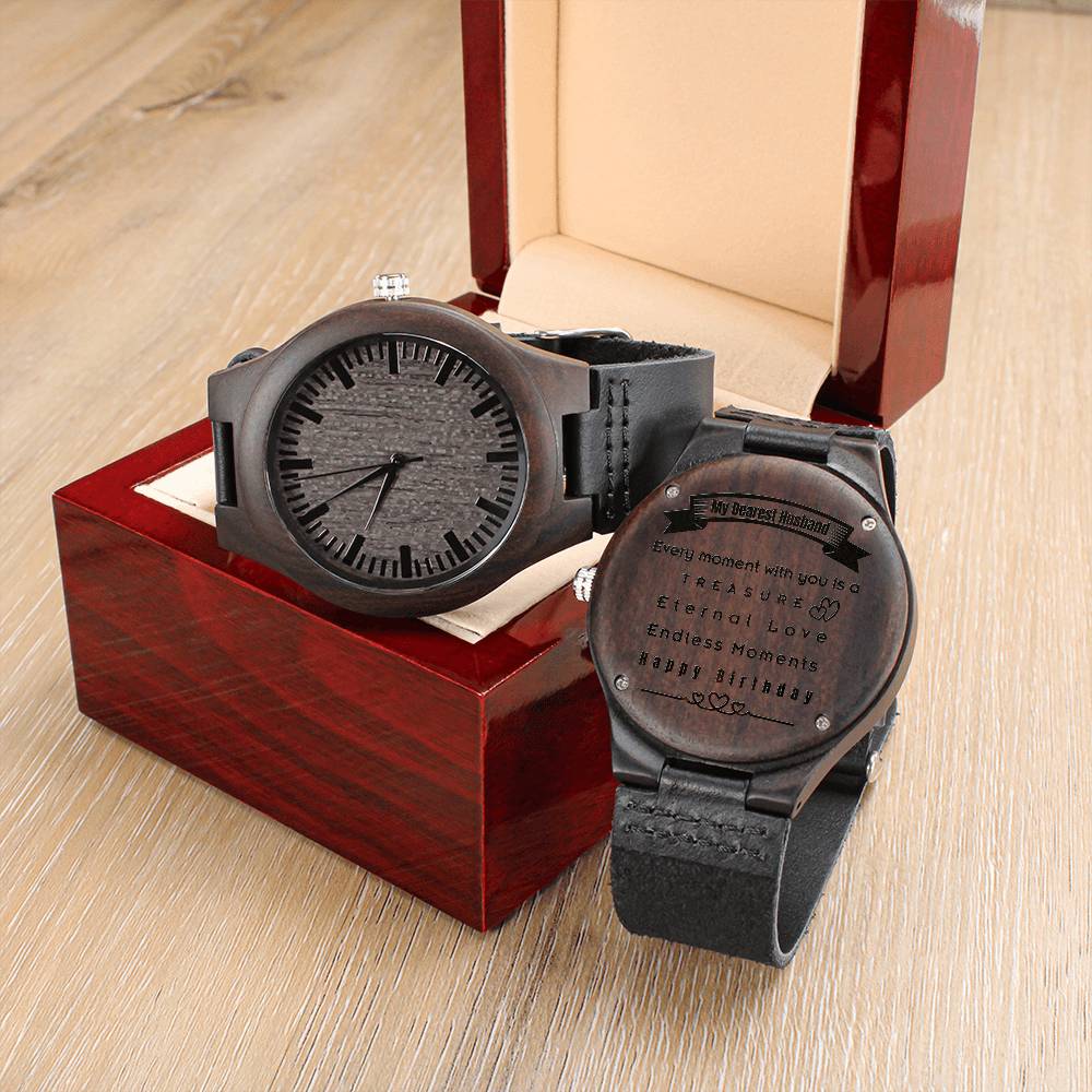 Happy Birthday Gift Engraved Watch For Husband