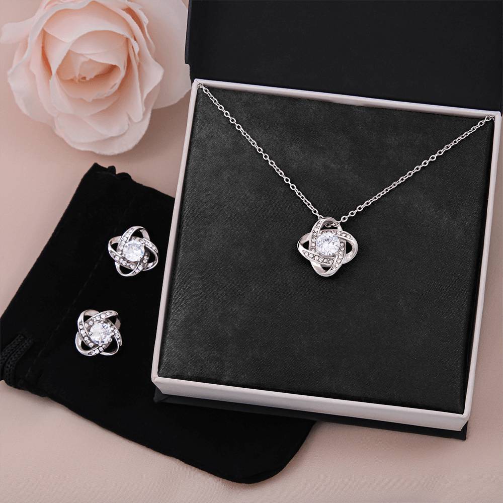 Love Knot Earring & Necklace Set