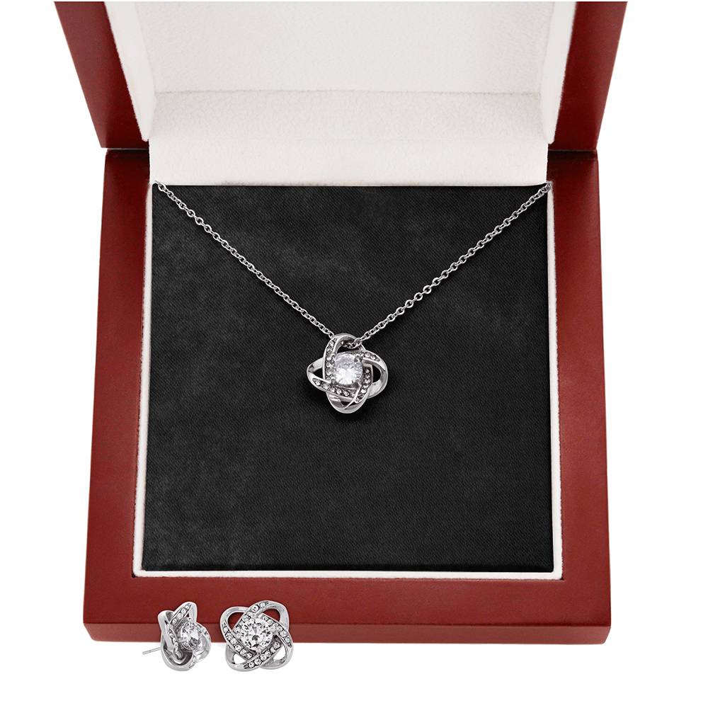 Love Knot Earring & Necklace Set