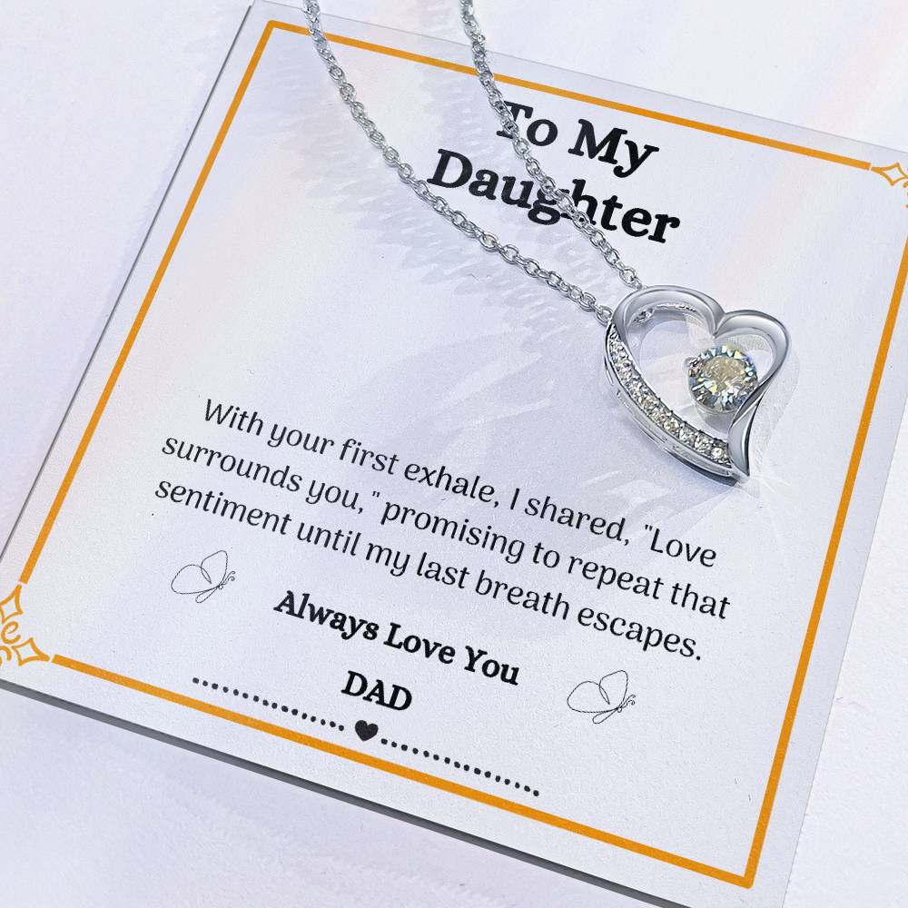 Cherished Bonds: Dad's Gift Heart Necklace for Daughter - Expression of Endless Love