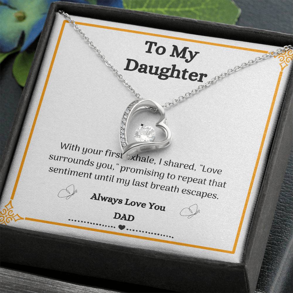 Cherished Bonds: Dad's Gift Heart Necklace for Daughter - Expression of Endless Love