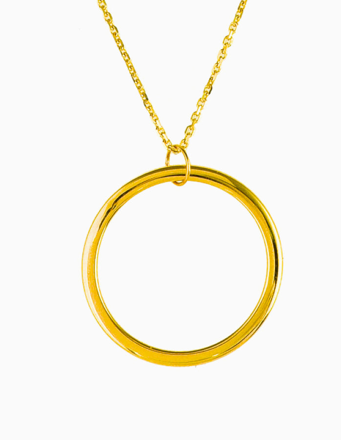 Circle Charm Layered Necklace