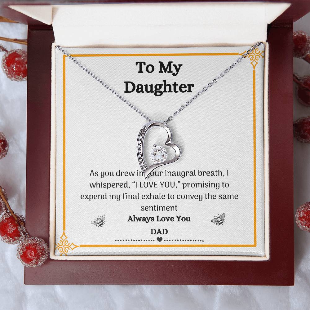 Daddy's Heartbeat: Sentimental Father to Daughter Love Necklace - Symbol of Love