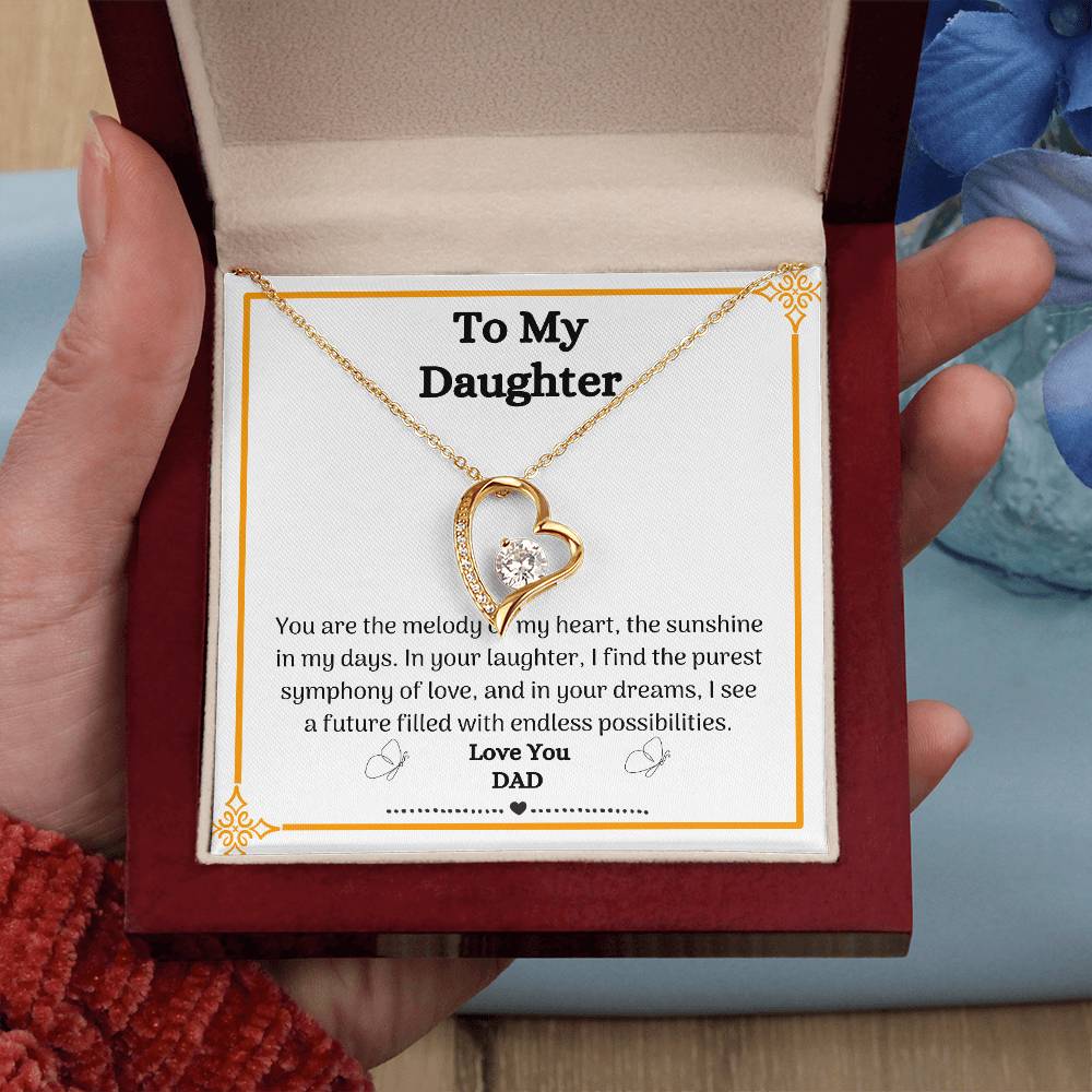 Dad to Daughter Love Necklace - Timeless Gift of Love