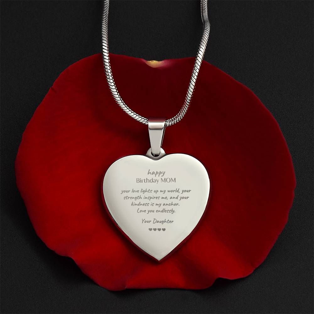 Engraved Necklace for Mom, Eternal Bond: A Daughter's Heartfelt Gift