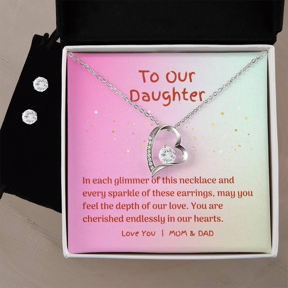 A Timeless Gift of Love For Daughters: Radiant Necklace and Earring Set