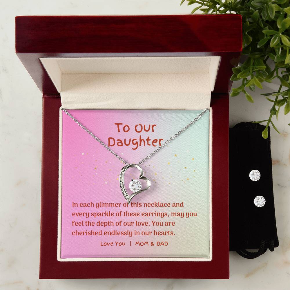 A Timeless Gift of Love For Daughters: Radiant Necklace and Earring Set