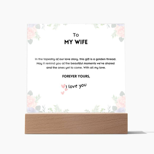 Memorable Acrylic Plaque for Wife - Thoughtful Gesture from Husband