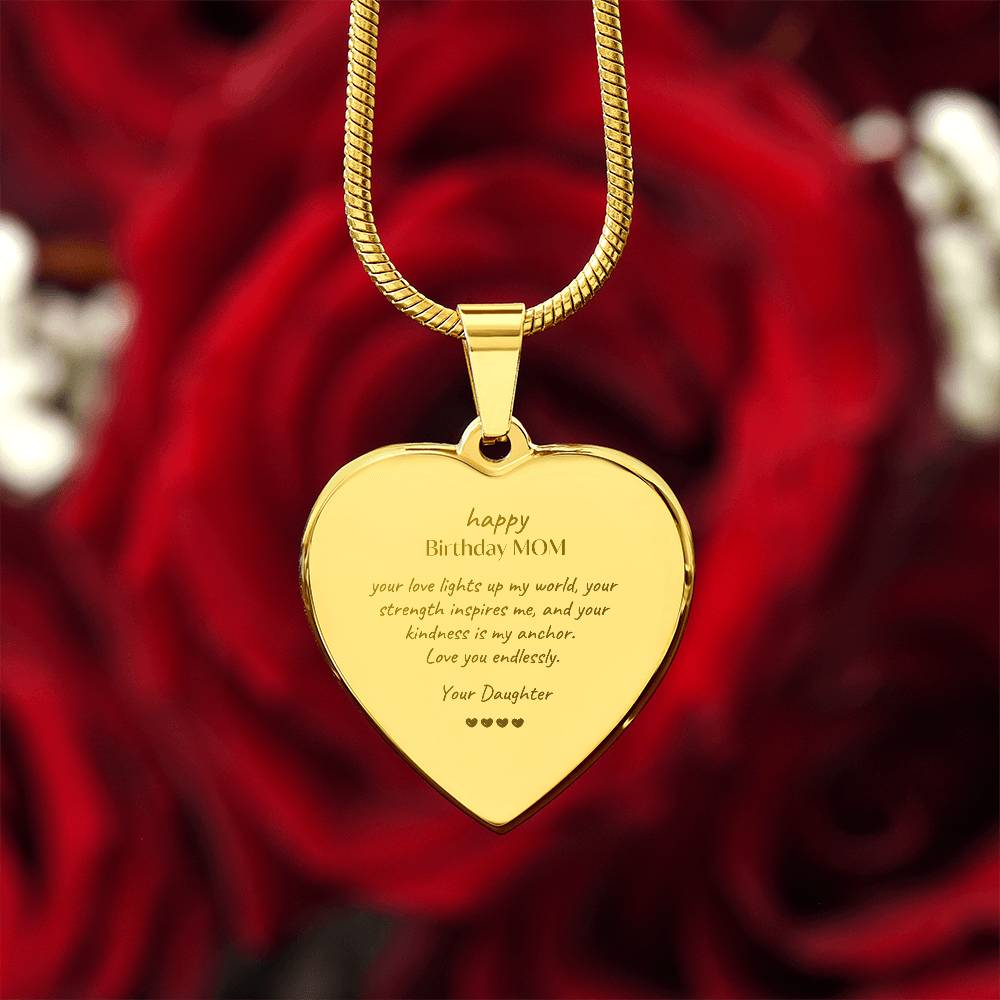 Engraved Necklace for Mom, Eternal Bond: A Daughter's Heartfelt Gift