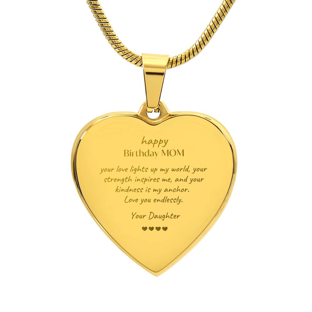 Engraved Necklace for Mom, Eternal Bond: A Daughter's Heartfelt Gift