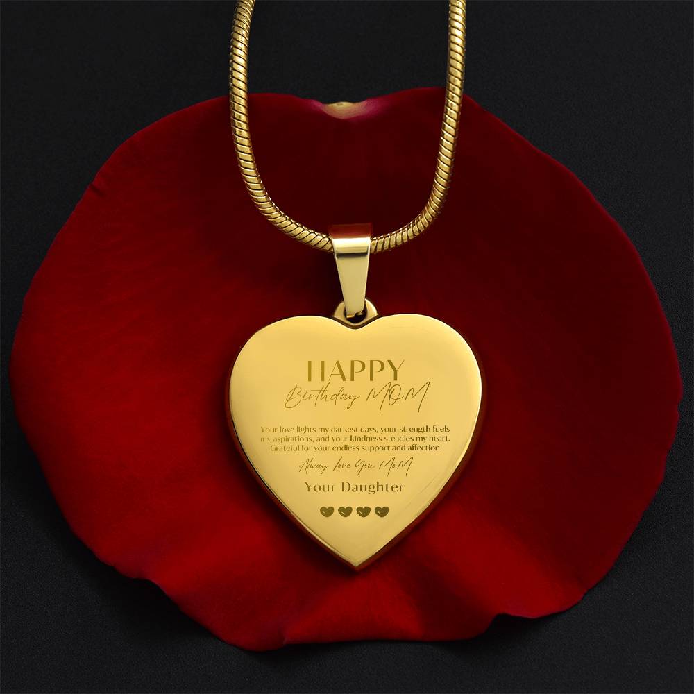 Timeless Ties: Engraved Birthday Necklace for Mom, A Daughter's Heartfelt Expression