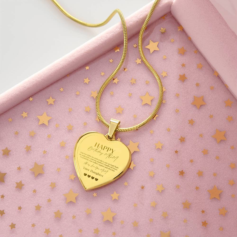 Timeless Ties: Engraved Birthday Necklace for Mom, A Daughter's Heartfelt Expression