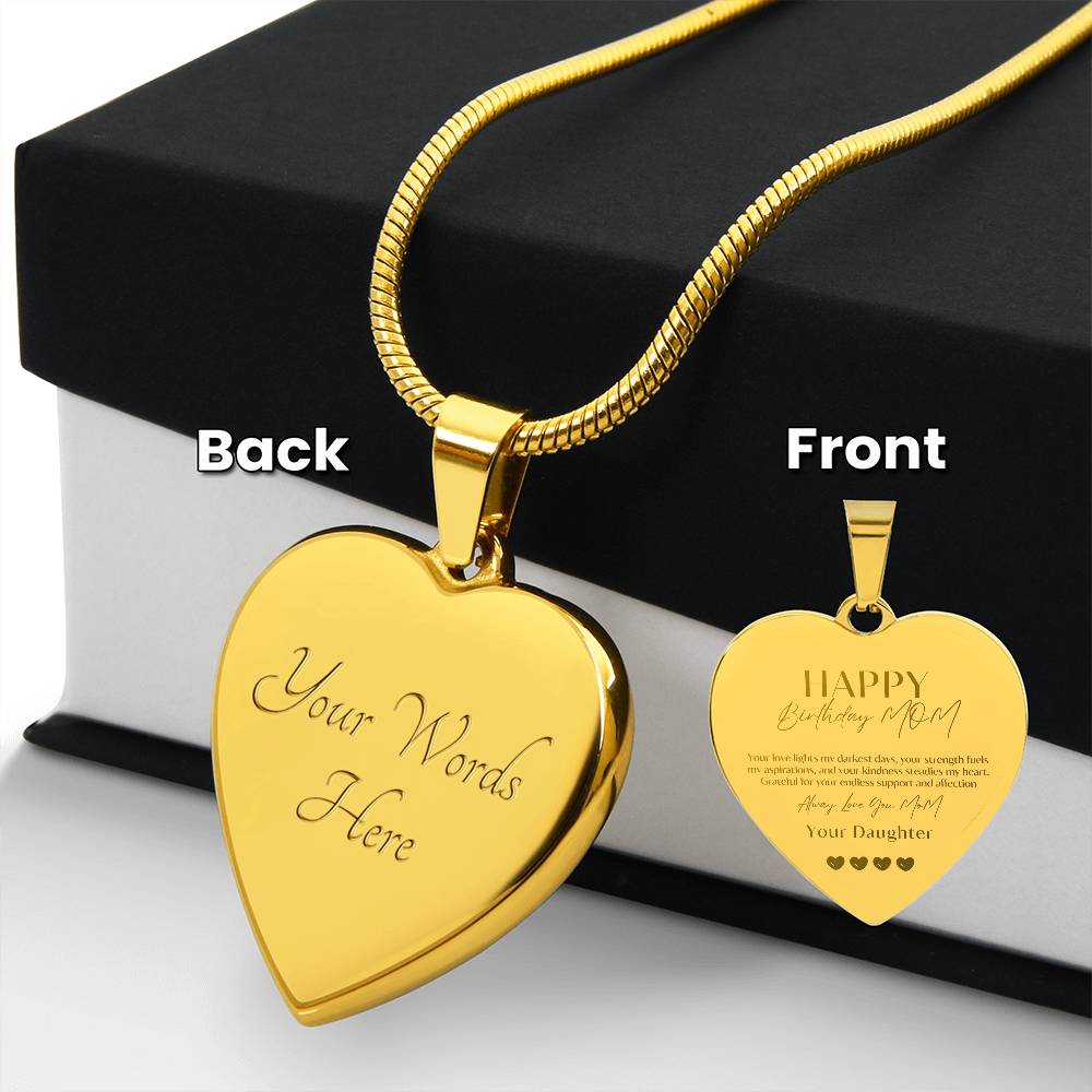 Timeless Ties: Engraved Birthday Necklace for Mom, A Daughter's Heartfelt Expression