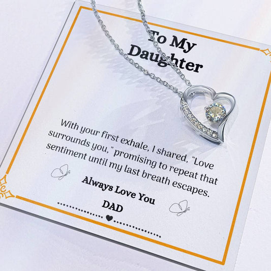 Cherished Bonds: Dad's Gift Heart Necklace for Daughter -  Expression of Endless Love