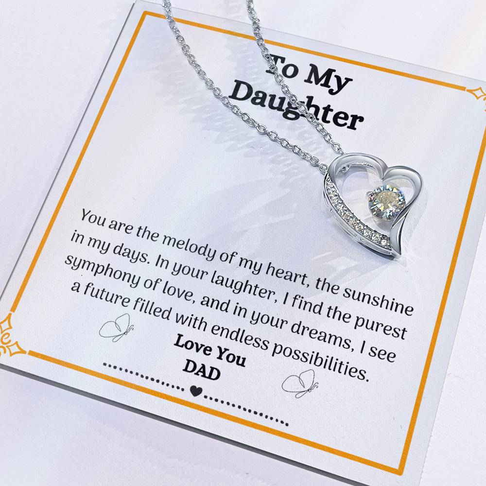 Dad to Daughter Love Necklace - Timeless Gift of Love